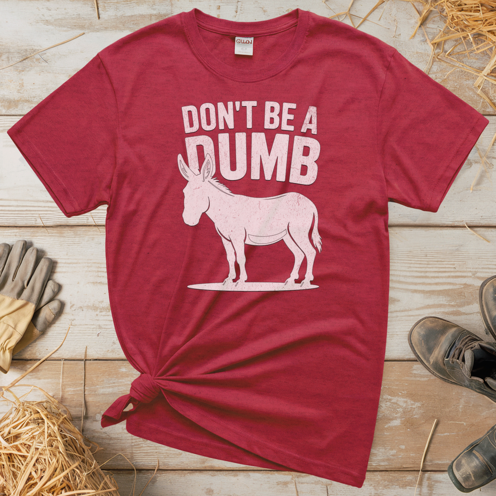 Don't Be A Dumbass (Adult Unisex Tee) - Heather Red