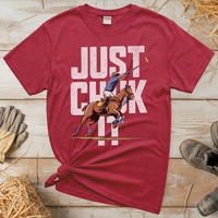 Just Chuk It Polo (Adult Unisex Tee) - Heather Red