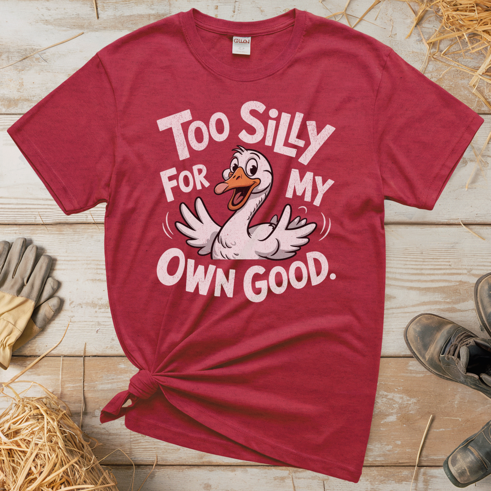 Silly Goose (Adult Unisex Tee) - Heather Red