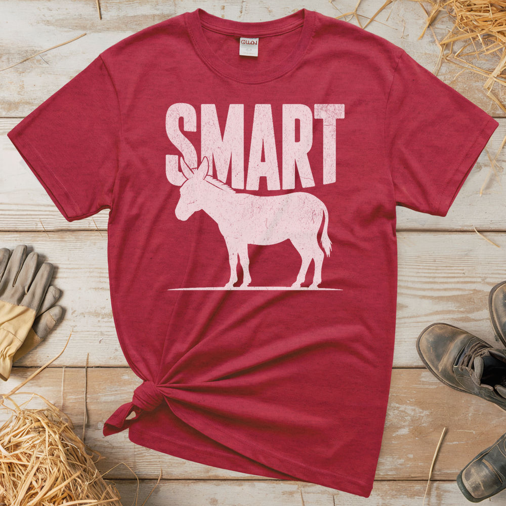 Smart Ass (Adult Unisex Tee) - Heather Red