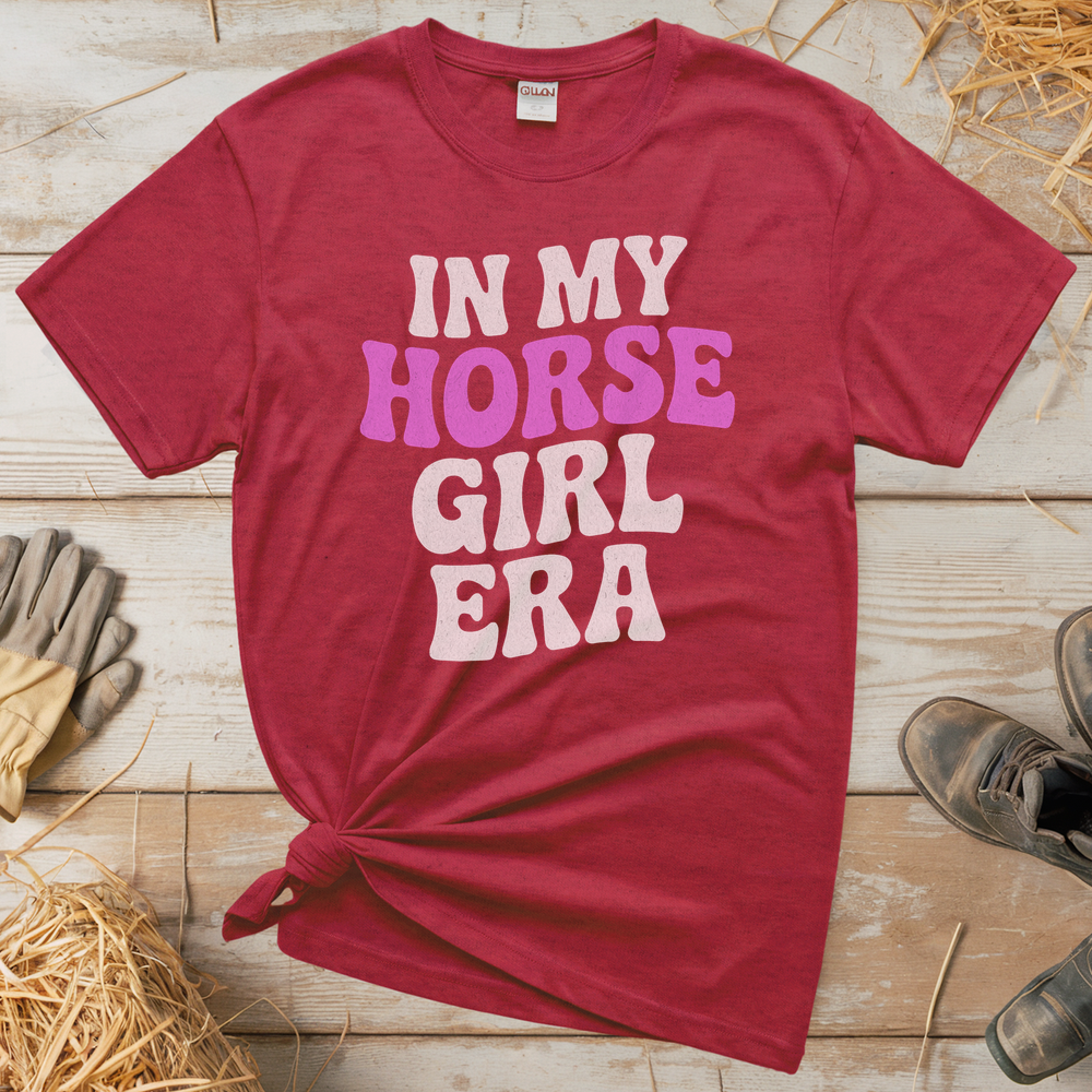 Horse Girl Era Tee - Heather Red
