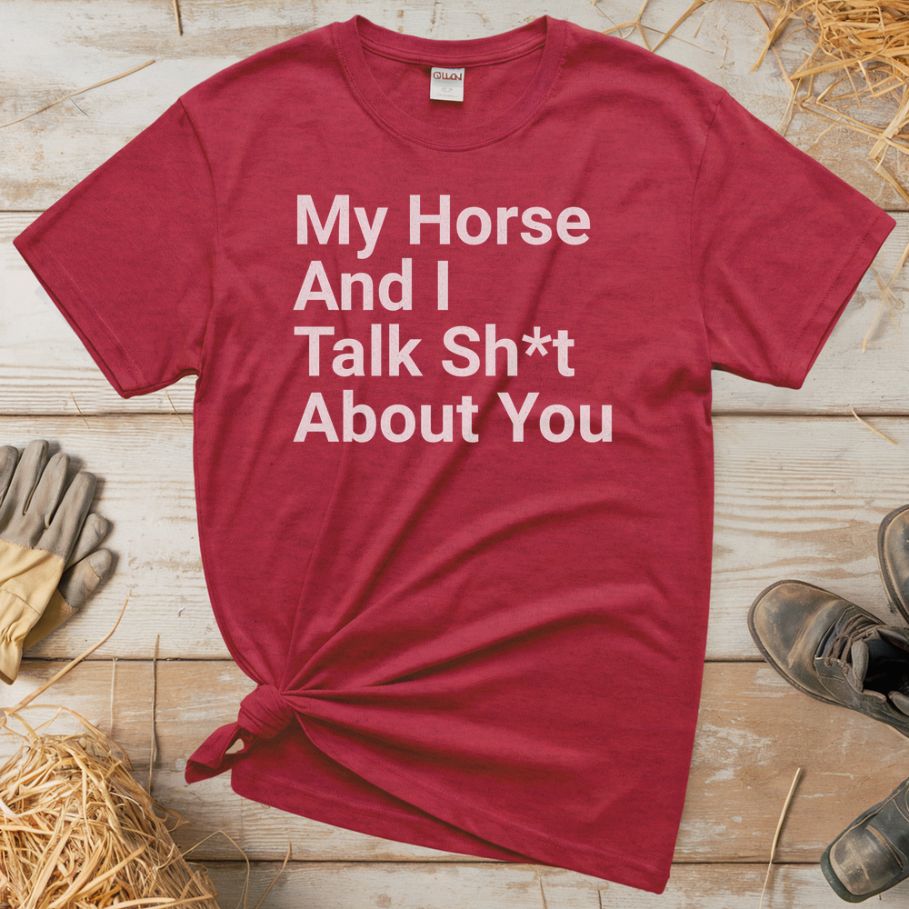 Horse Talk Sh T Tee - Heather Red