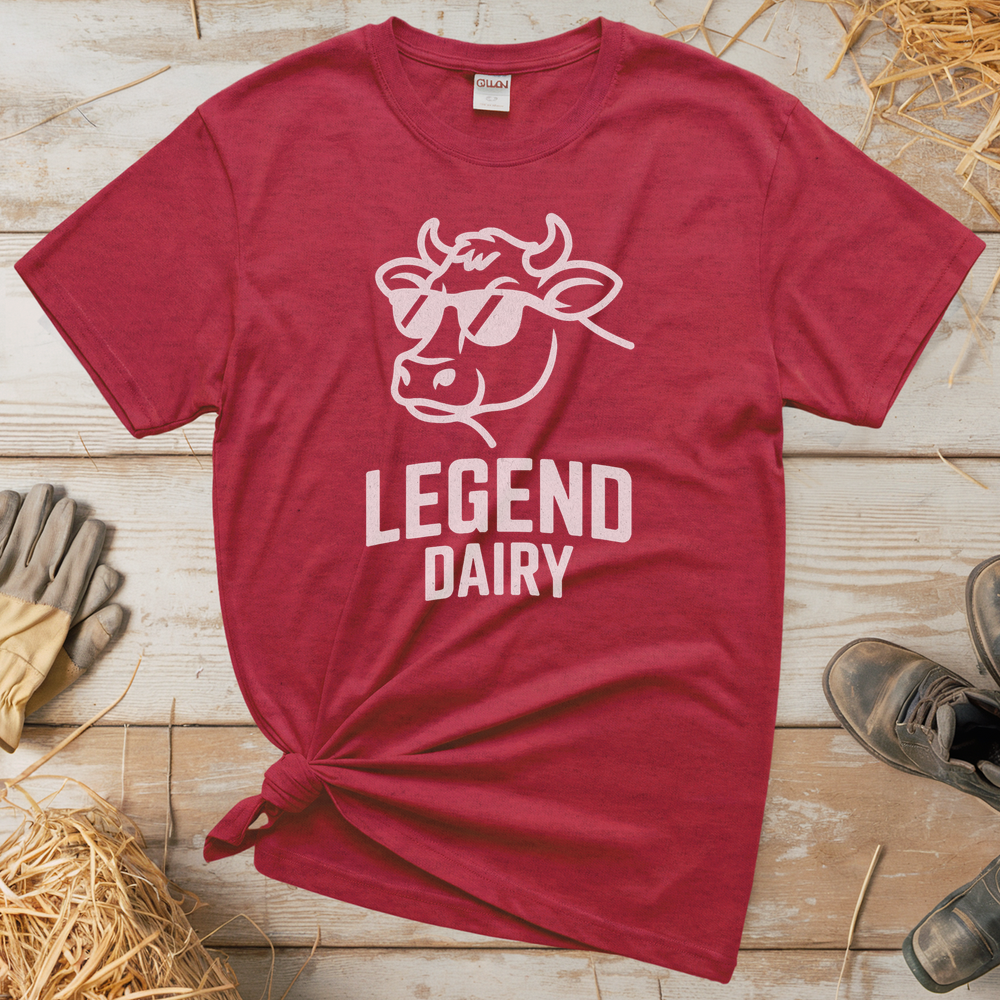 Legend Dairy Adult Tee - Heather Red