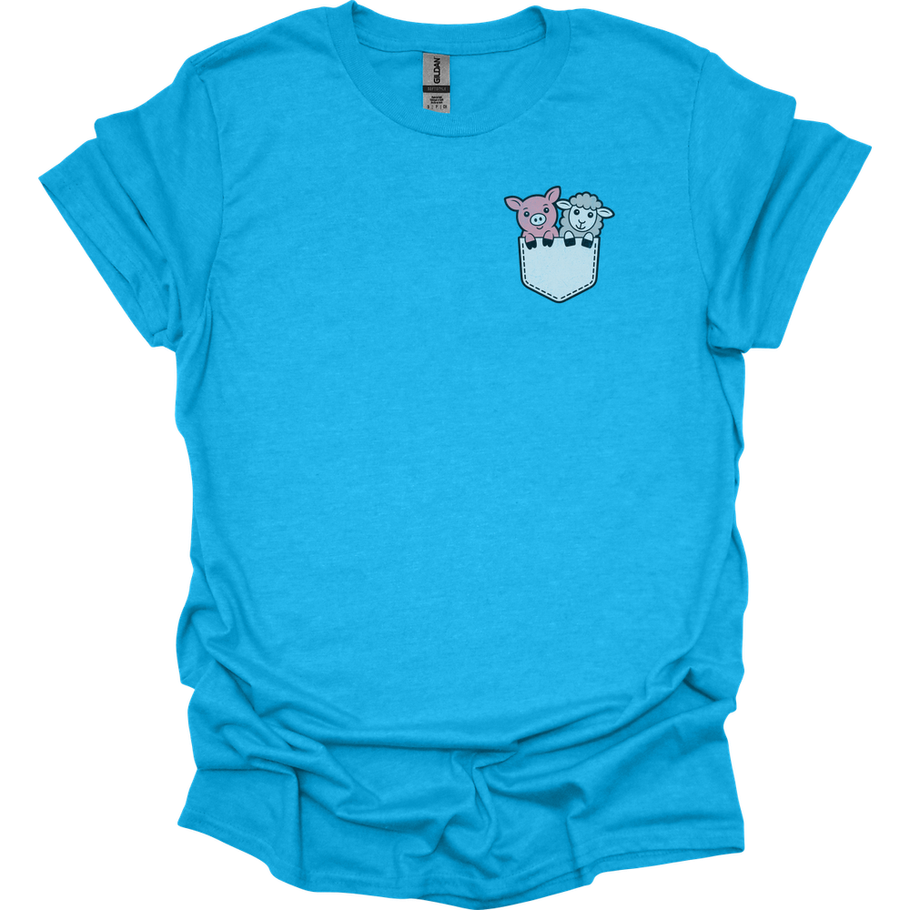 Sheep And Pig In Pocket - Heather Sapphire