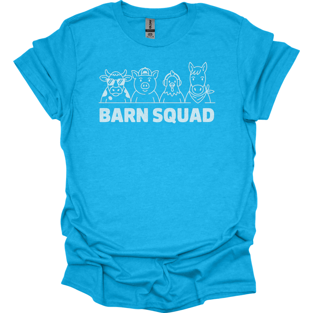 Barn Squad Adult Unisex Tee - Heather Sapphire