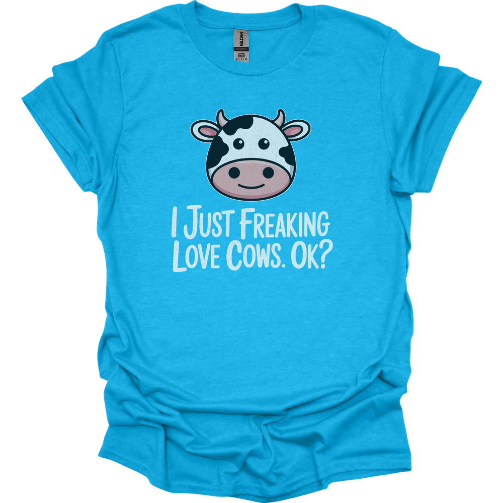 I Just Freaking Love Cows Ok Adult Dark - Heather Sapphire