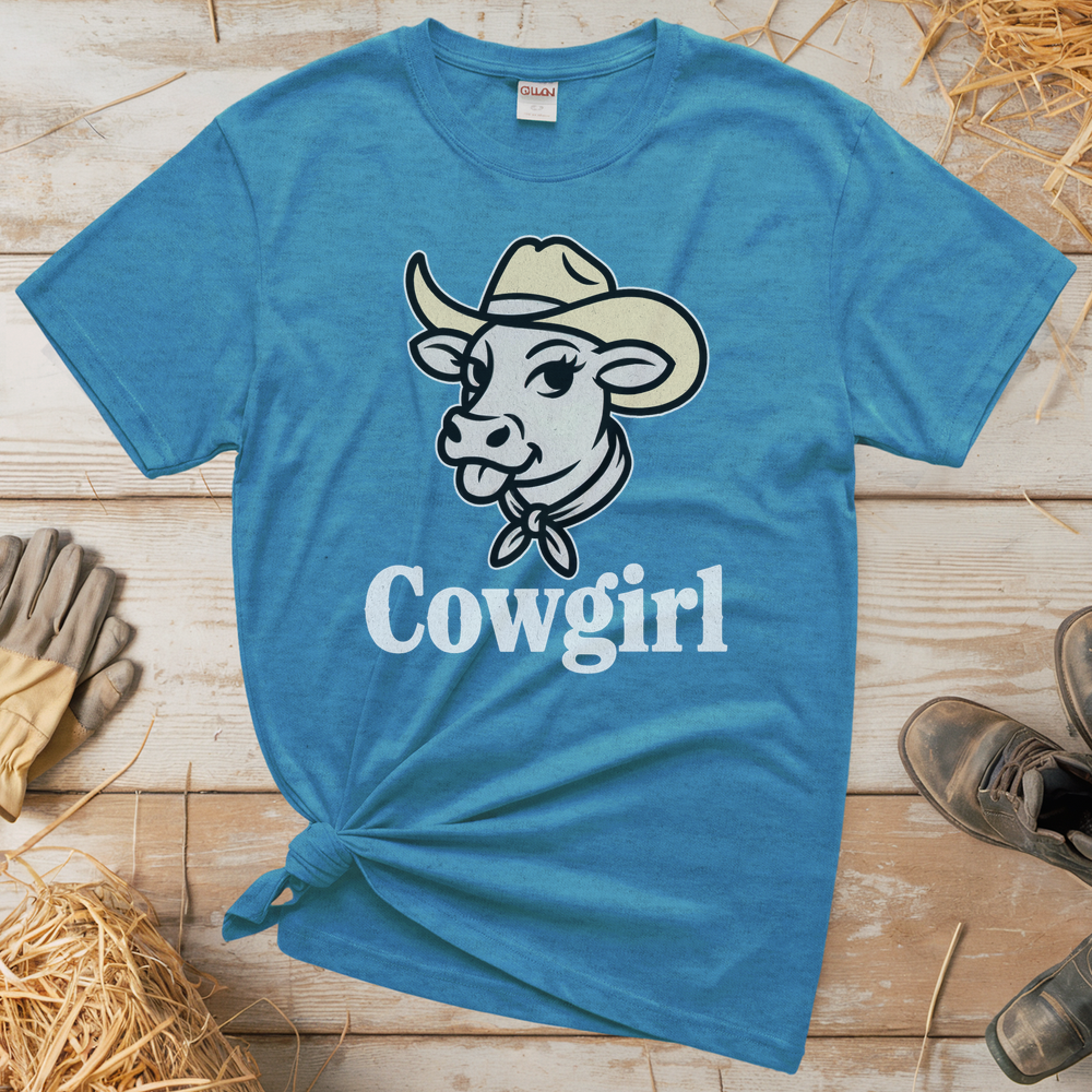 Cowgirl (Adult Unisex T-Shirt) - Heather Sapphire