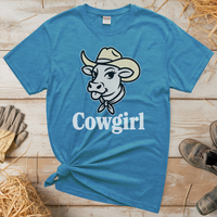 Cowgirl (Adult Unisex T-Shirt) - Heather Sapphire