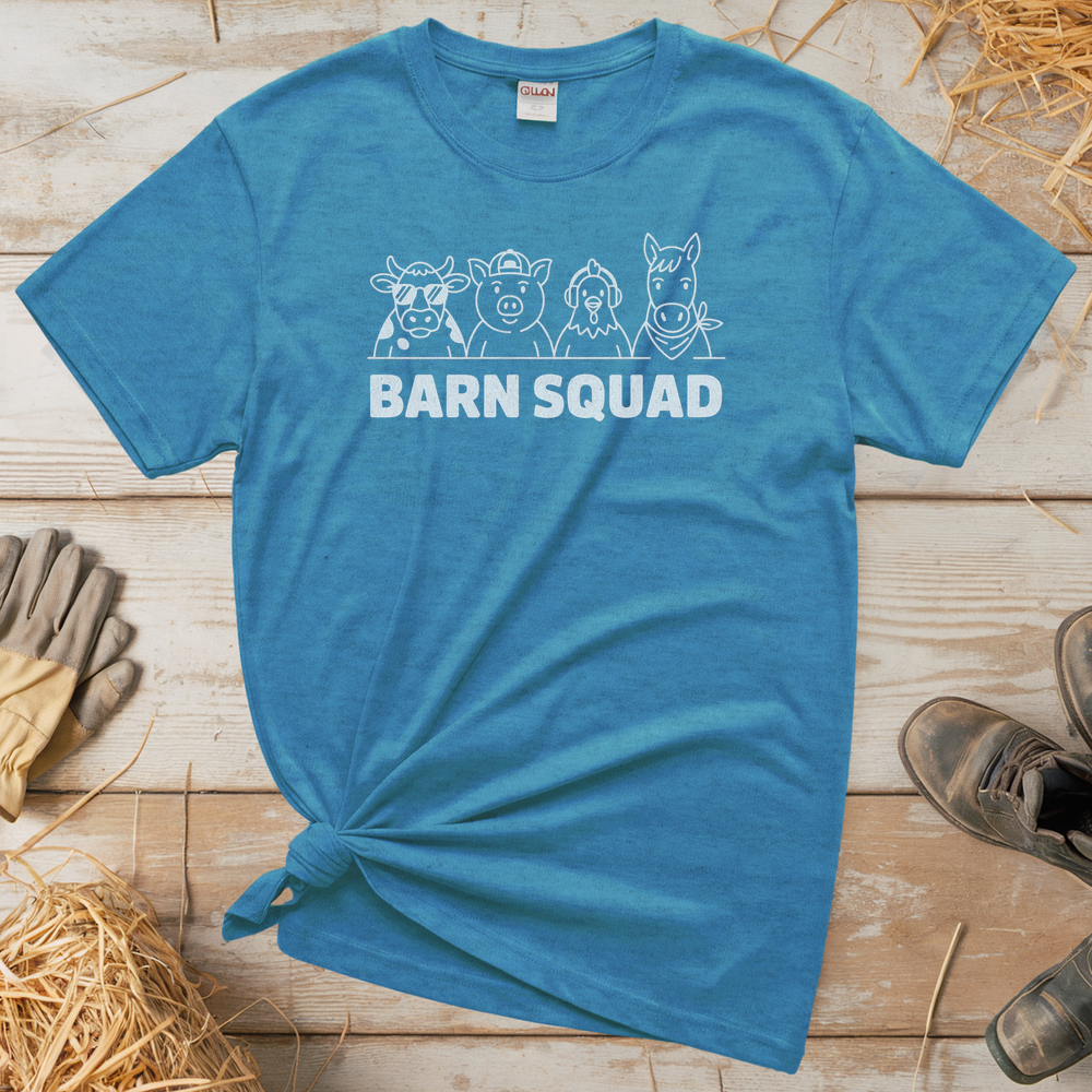 Barn Squad (Adult Unisex Tee) - Heather Sapphire