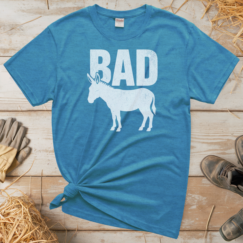 Bad Ass (Adult Unisex Tee) - Heather Sapphire