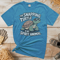 The Snapping Turtle Is My Spirit Animal (Adult Unisex Tee) - Heather Sapphire