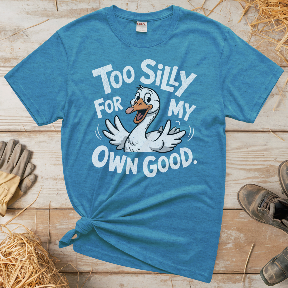 Silly Goose (Adult Unisex Tee) - Heather Sapphire