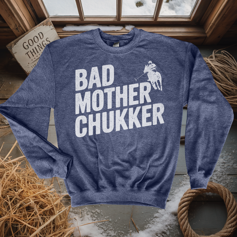 Bad Mother Chukker Polo - Heather Sport Dark Navy