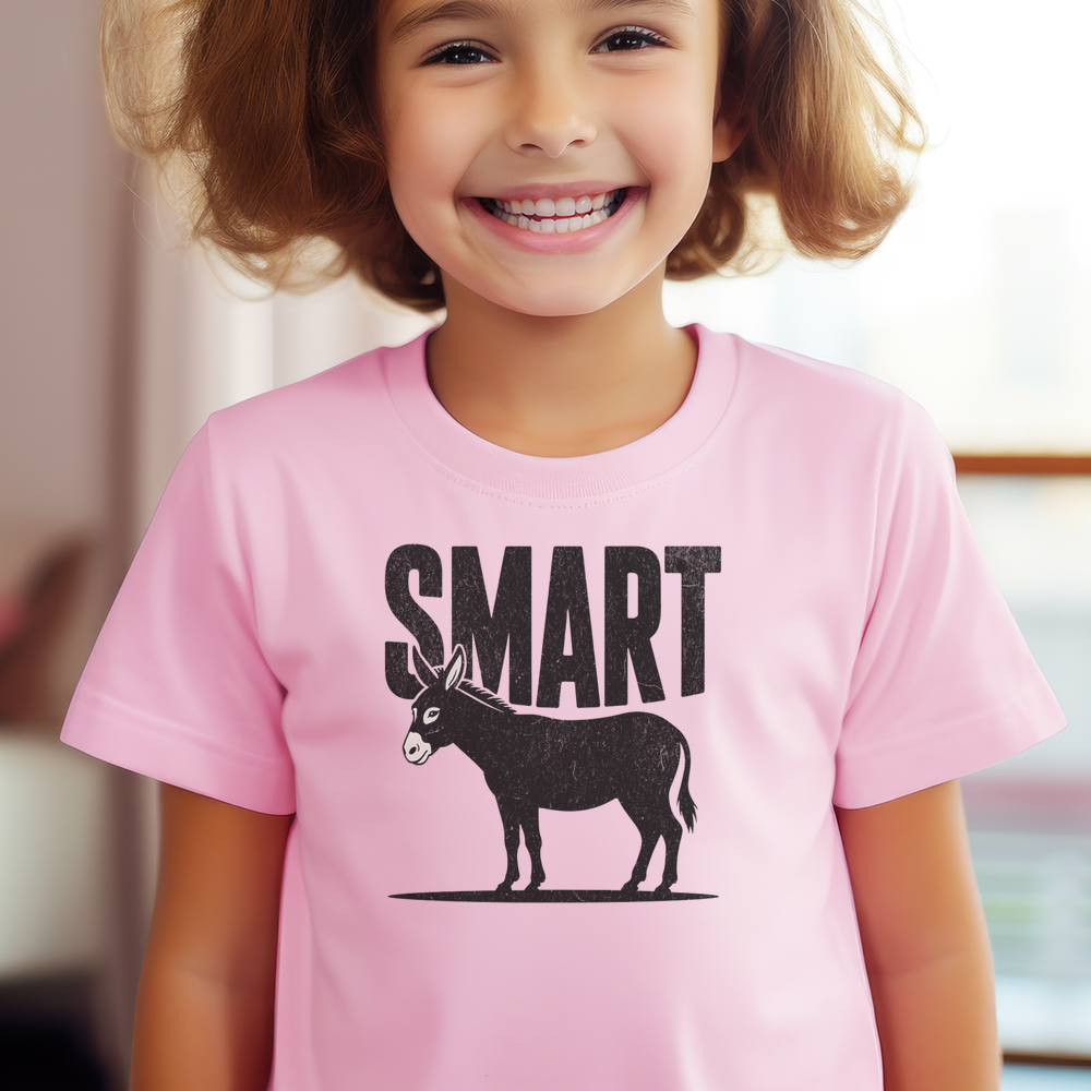 Smart Ass Child T Shirt - Light Pink