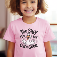 Silly Goose Child T Shirt - Light Pink
