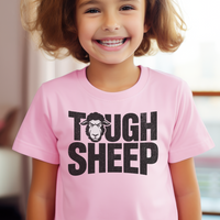 Tough Sheep Child T Shirt - Light Pink