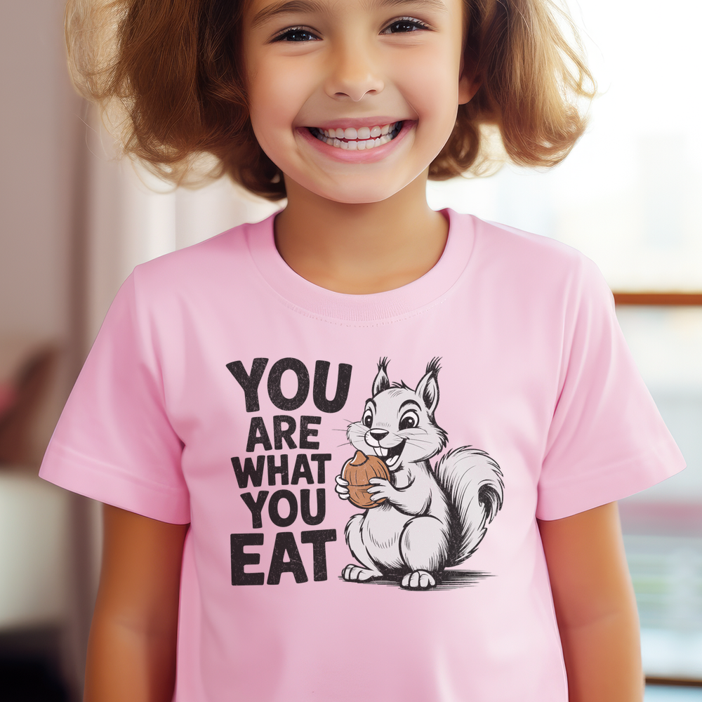 You Are What You Eat Child T Shirt - Light Pink