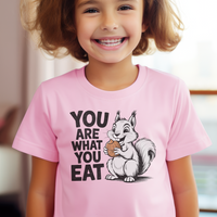 You Are What You Eat Child T Shirt - Light Pink