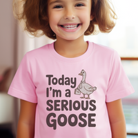 Today Im A Serious Goose Child - Light Pink