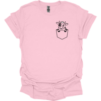 Cow In Pocket - Light Pink