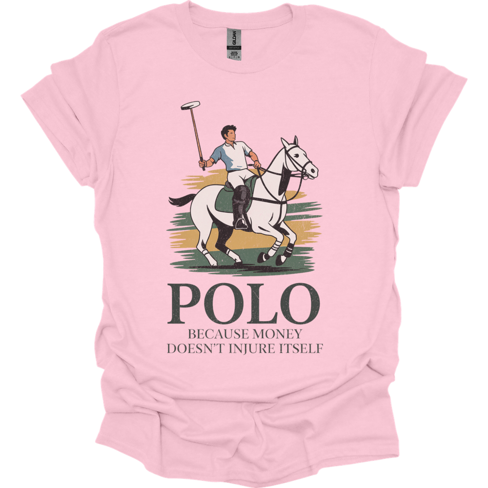 Polo Because Money Doesnt Injure Itself - Light Pink