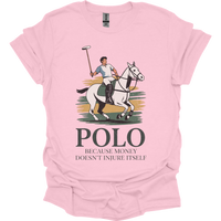 Polo Because Money Doesnt Injure Itself - Light Pink