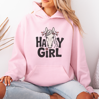 Hay Girl (Adult Hoodie) - Light Pink