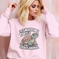 Snapping Turtle (Adult Sweatshirt) - Light Pink