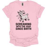 Screaming Into The Void Since Birth Adult Dark - Light Pink