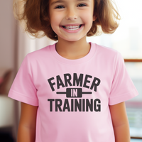 Farmer In Training Child Dark - Light Pink