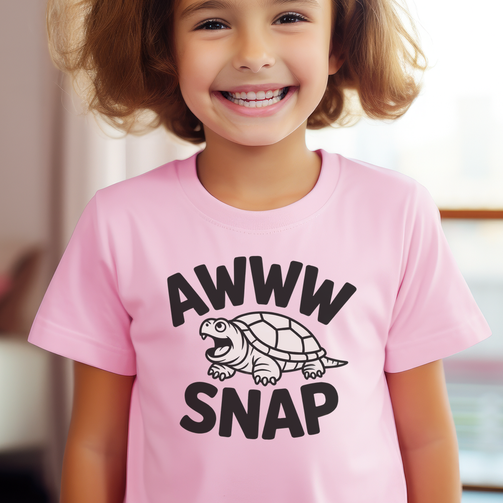 Awww Snapping Turtle Child Dark - Light Pink