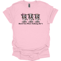 Herd You Were Talking Cows - Light Pink