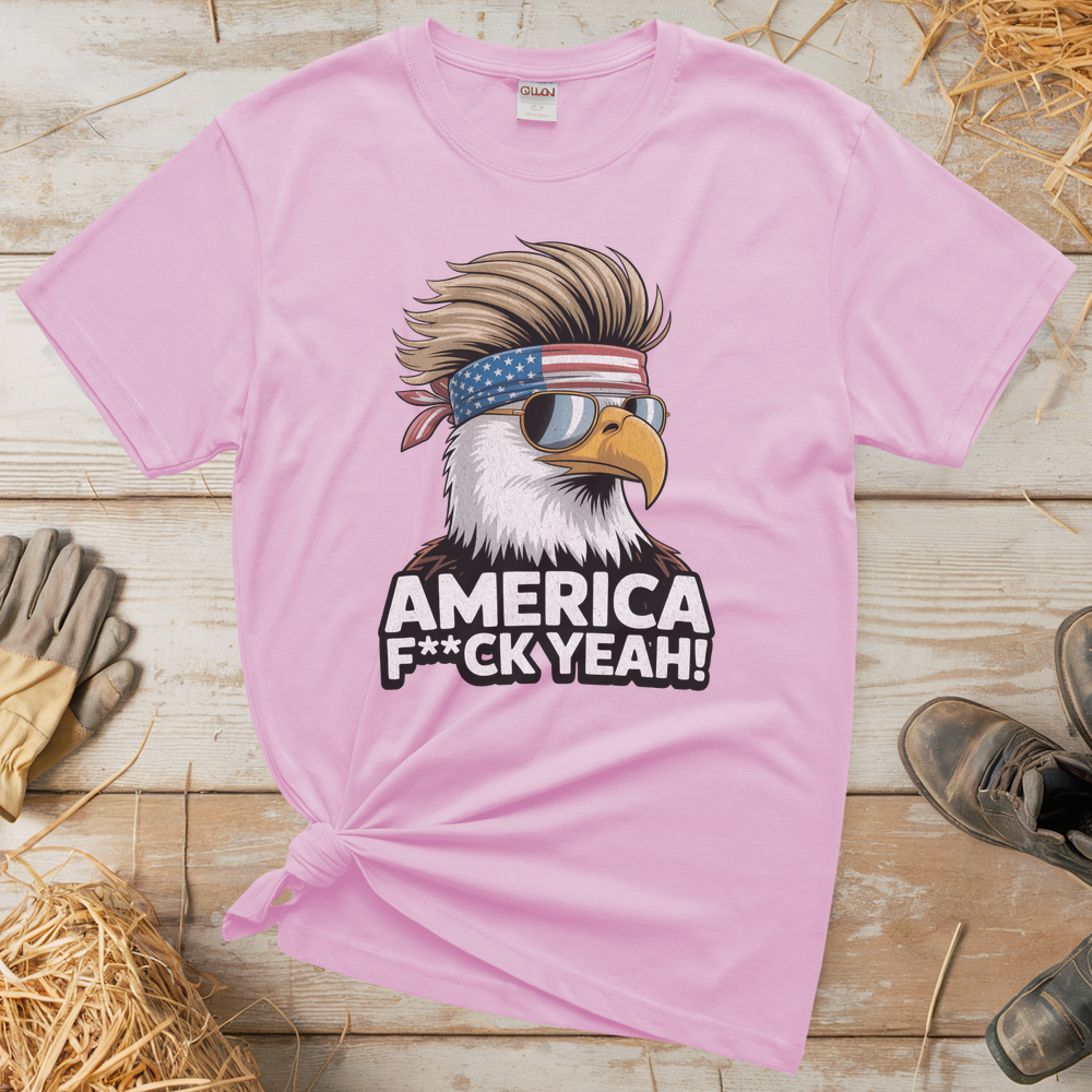 American Patirot Eagle (Adult Unisex T-Shirt) - Light Pink