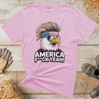 American Patirot Eagle (Adult Unisex T-Shirt) - Light Pink