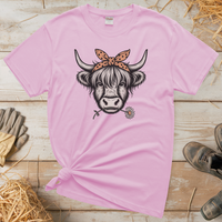 Cow Flower (Adult Unisex T-Shirt) - Light Pink