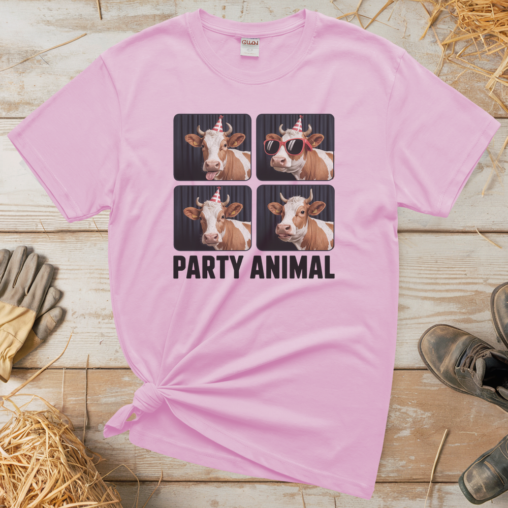 Party Animal (Adult Unisex Tee) - Light Pink