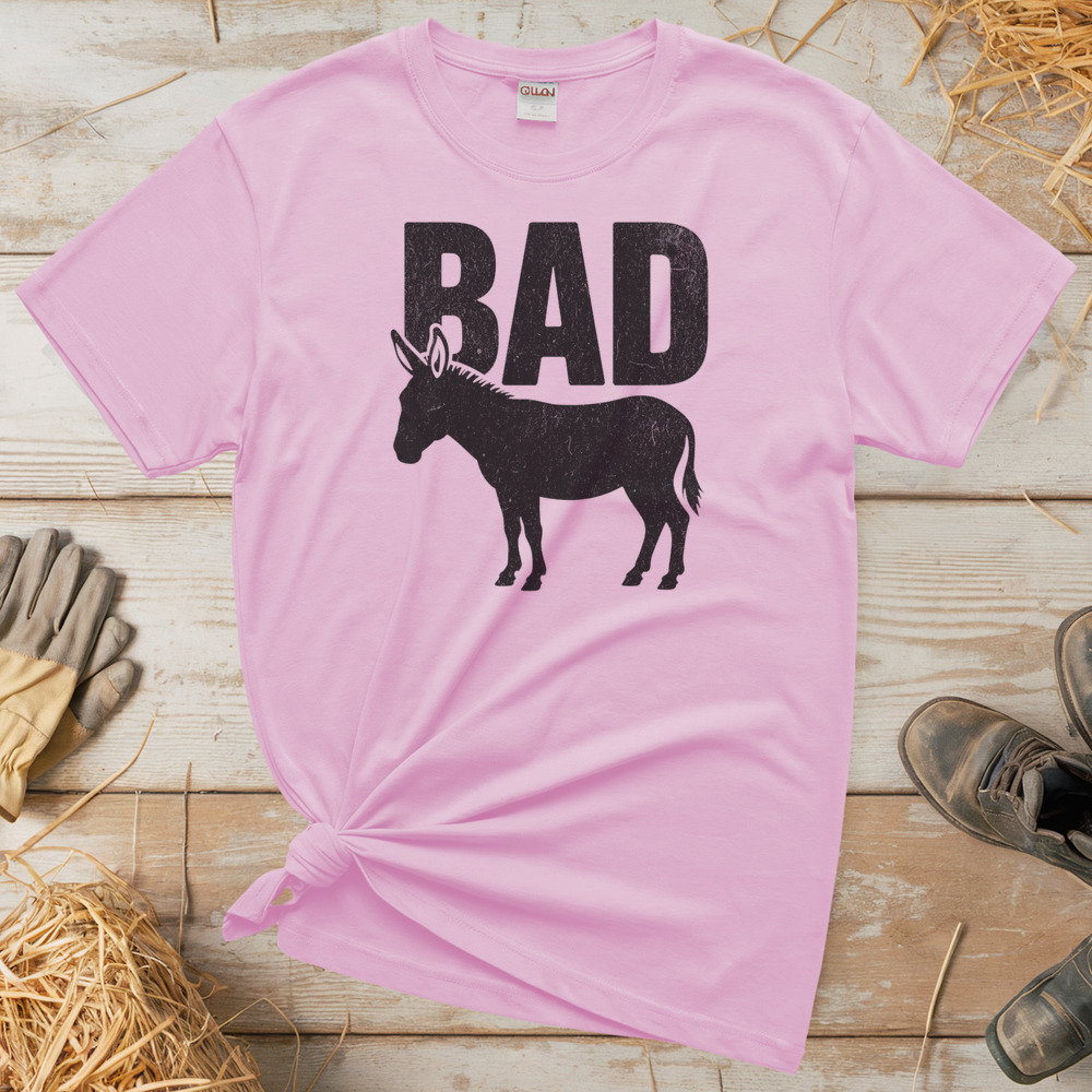 Bad Ass (Adult Unisex Tee) - Light Pink