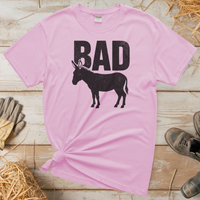 Bad Ass (Adult Unisex Tee) - Light Pink