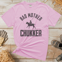 Bad Mother Chukker Horse Polo (Adult Unisex Tee) - Light Pink