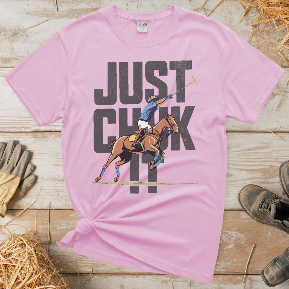 Just Chuk It Polo (Adult Unisex Tee) - Light Pink