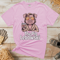 The Pig Lebowski (Adult Unisex Tee) - Light Pink
