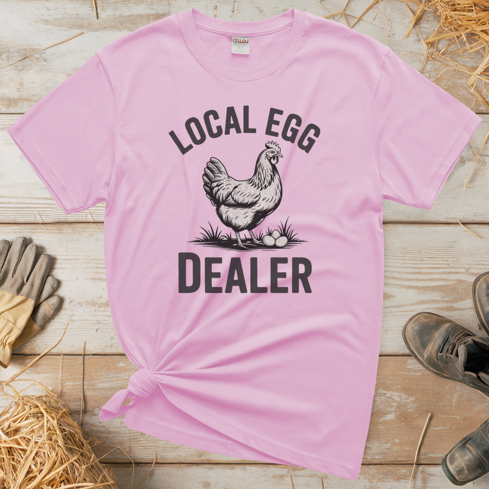 Local Egg Dealer (Adult Unisex Tee) - Light Pink