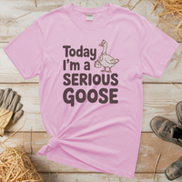 Today Im A Serious Goose (Adult Unisex Tee) - Light Pink