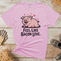 Feel Like Bacon Love (Adult Unisex Tee) - Light Pink