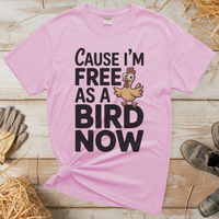 Cause Im Free As A Bird Now (Adult Unisex Tee) - Light Pink