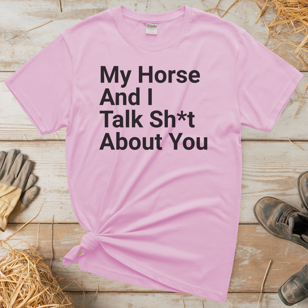Horse Talk Sh T Tee - Light Pink