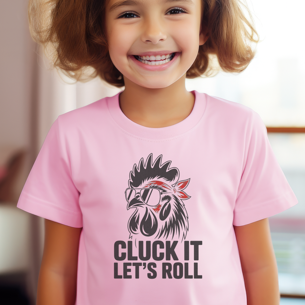 Lets Roll Child Tee - Light Pink