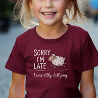 Sorry Im Late Sheep - Maroon