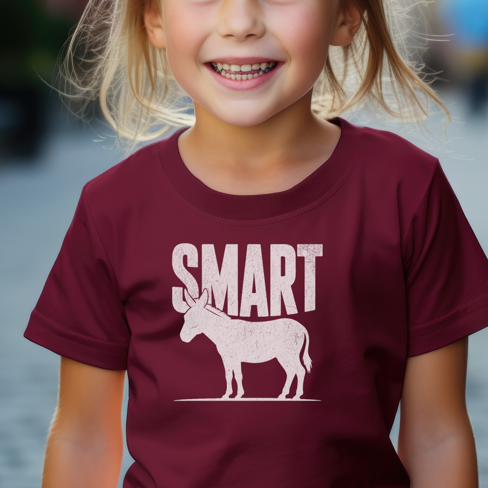 Smart Ass Child T Shirt - Maroon