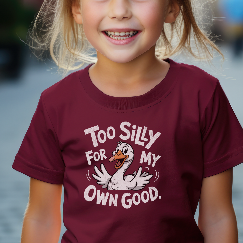 Silly Goose Child T Shirt - Maroon